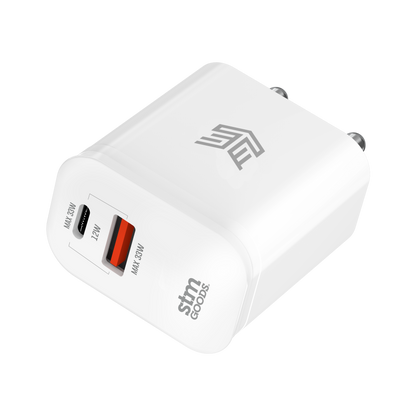 STM Fast charge 33W DUAL USB-C & USB-A Power Adapter