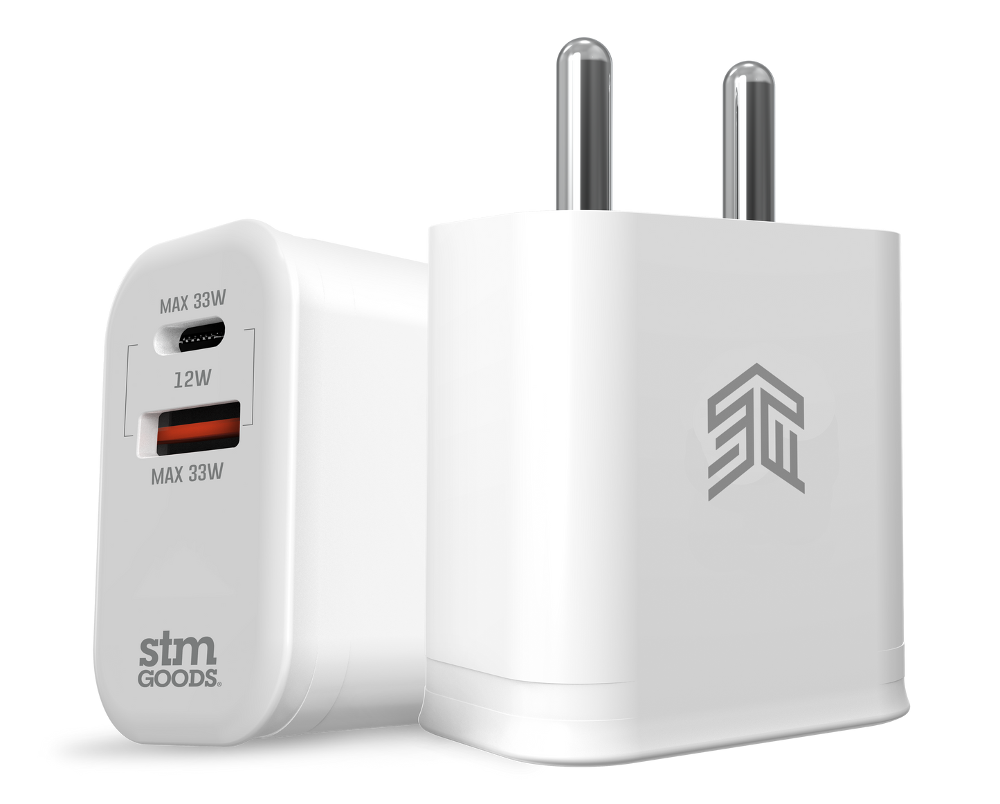 STM Fast charge 33W DUAL USB-C & USB-A Power Adapter