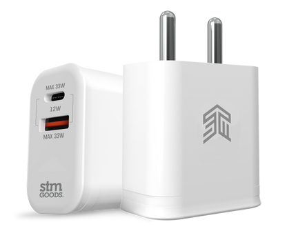 STM Fast charge 33W DUAL USB-C & USB-A Power Adapter